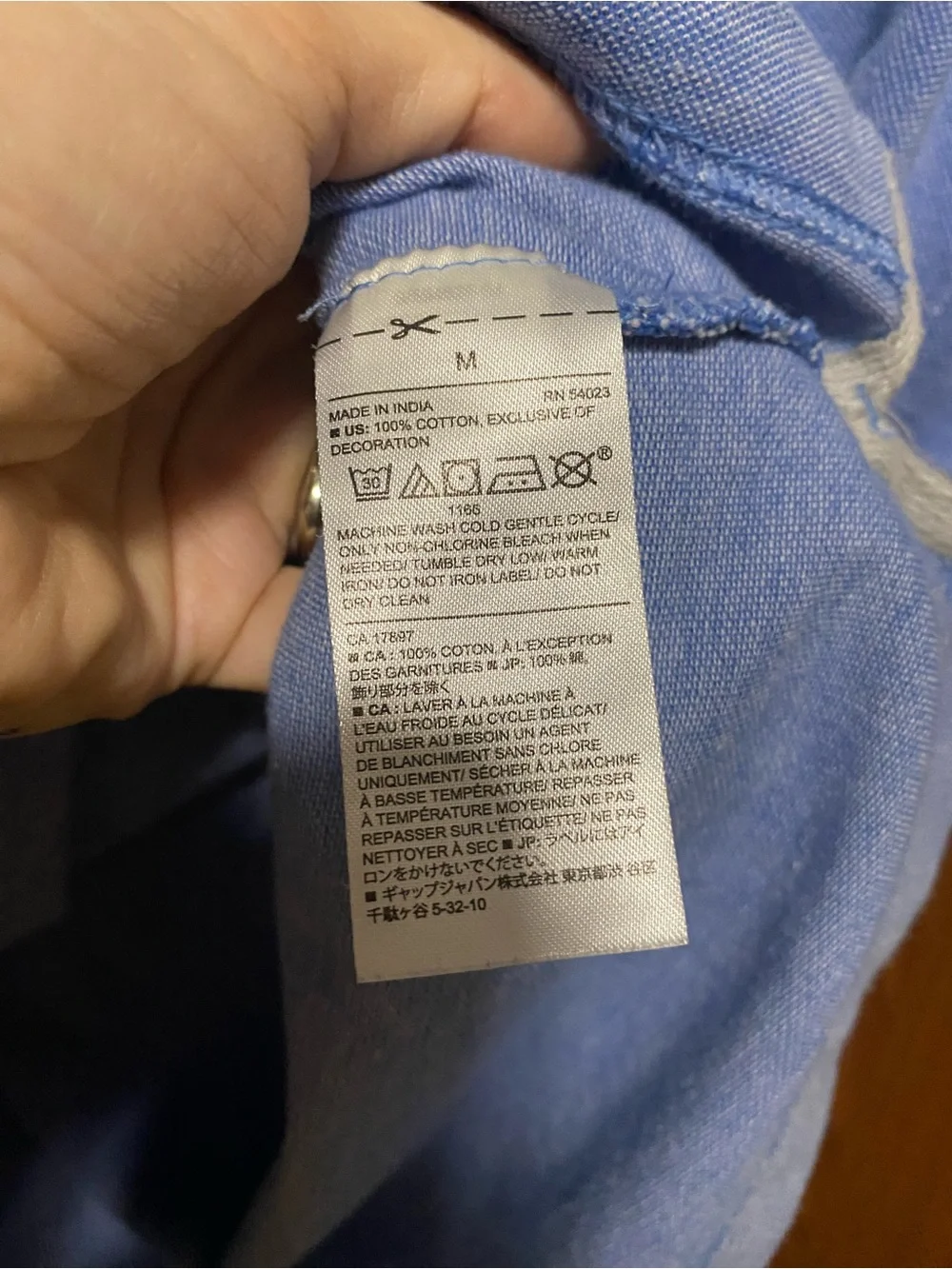 Banana Republic Blue Men's organic cotton pique polo shirt size Medium